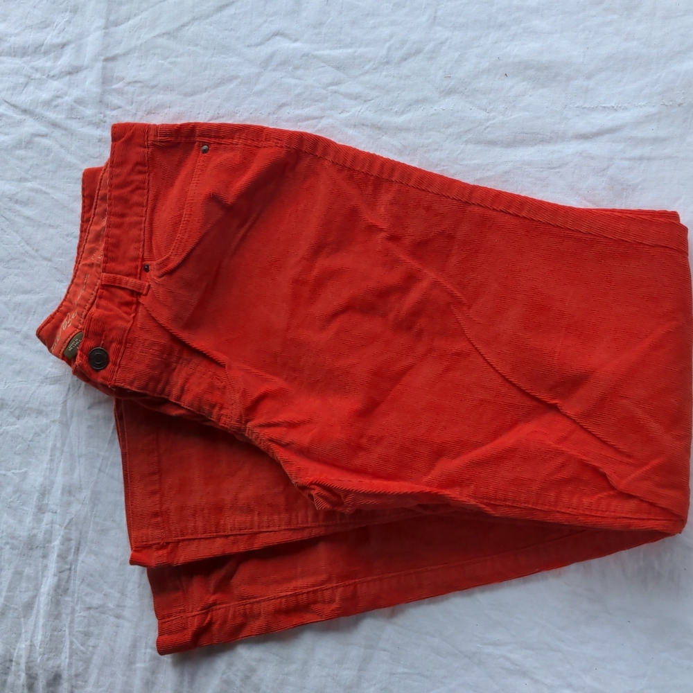 Eddie Bauer Pants Bright orange corduroy Trousers 8